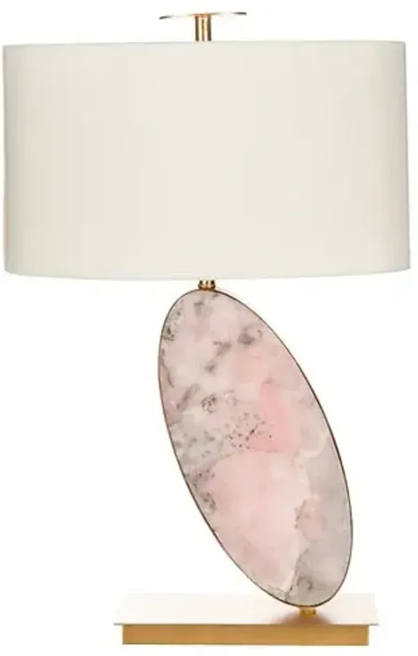 Capella Natural Stone Table Lamp - Bradburn Home - Pink