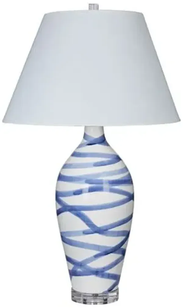 Barclay Butera - Bradburn Home - Stratus Ceramic Table Lamp - Blue