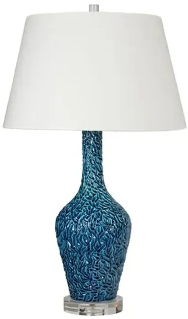 Barclay Butera - Bradburn Home - Carlsbad Ceramic Table Lamp - Teal Blue