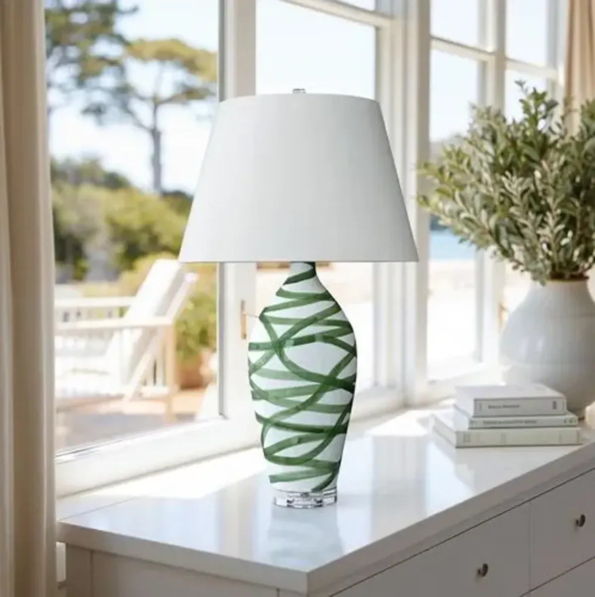 Barclay Butera - Bradburn Home - Stratus Ceramic Table Lamp - Green