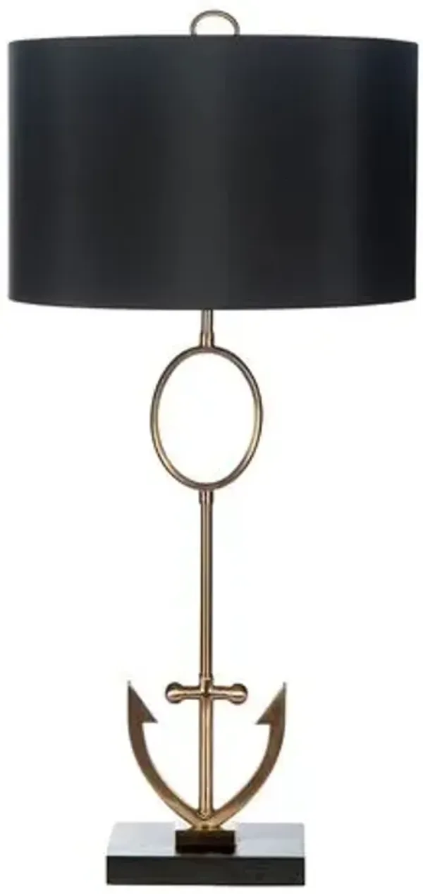 Barclay Butera - Bradburn Home - Anchor Marine Table Lamp - Brass/Black