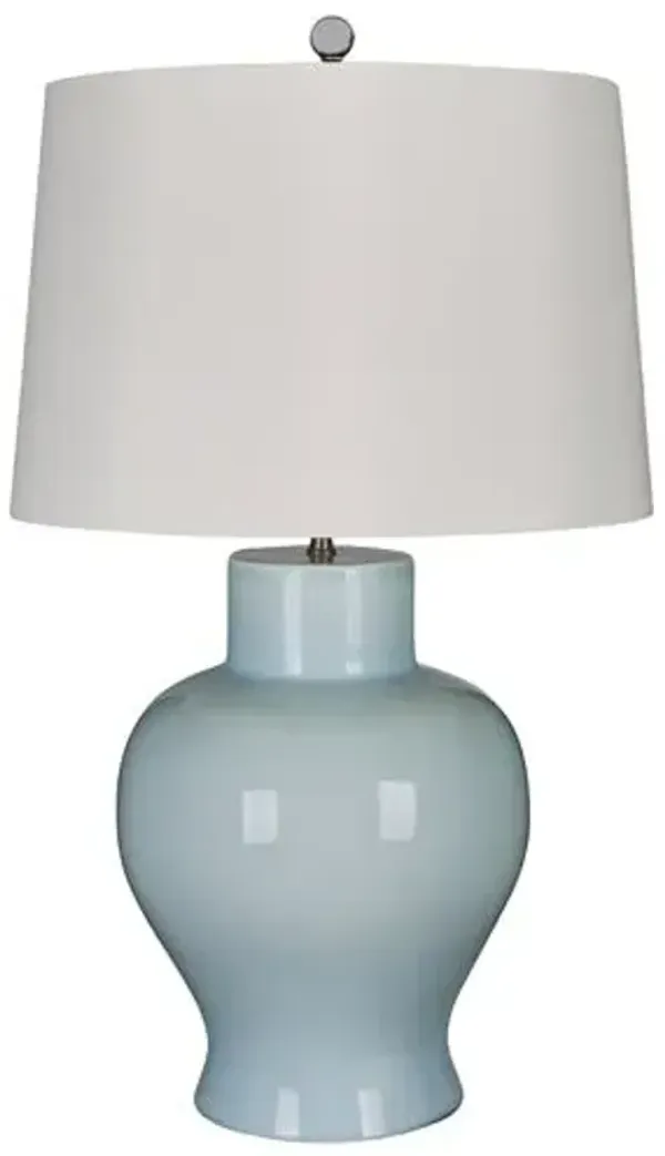 Barclay Butera - Bradburn Home - Cove Basic Ceramic Table Lamp - Light Blue