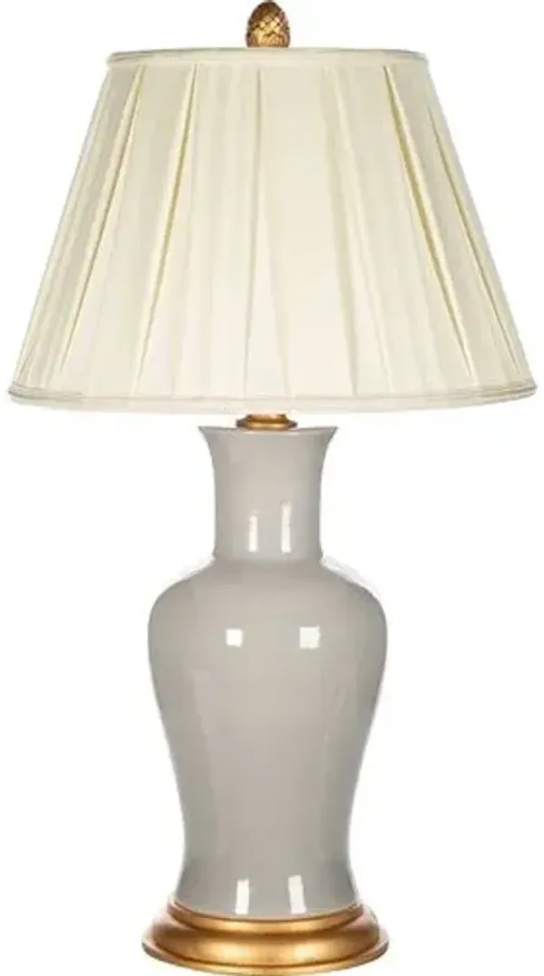 Melea Markell Amelie Couture Ceramic Table Lamp - Bradburn Home - Gray