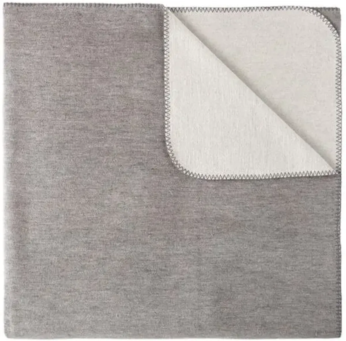 Alta Reversible Cotton Blanket - Peacock Alley - Gray