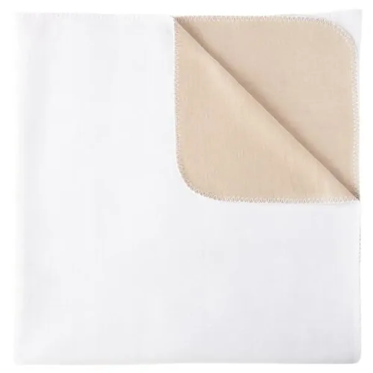 Alta Reversible Cotton Blanket - Peacock Alley - White
