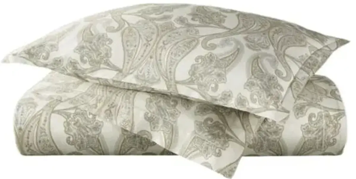 Classic Printed Cotton Sateen Duvet Set - Peacock Alley - Ivory