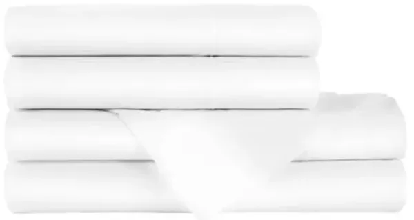 Nile Sheet Set - Peacock Alley - White, 300 Thread Count, Egyptian Cotton Sateen, Soft and Luxurious