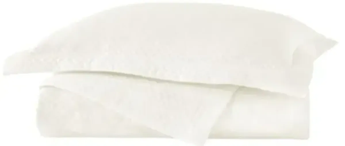 Oxford Matelassé Coverlet - Peacock Alley - Ivory