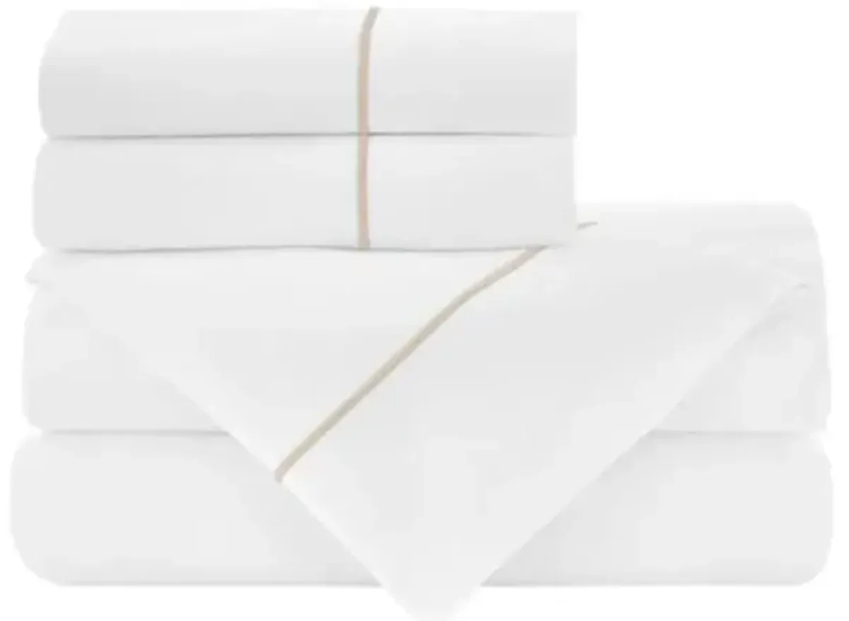 Soprano II Sateen Sheet Set - Peacock Alley - Brown, 300 Thread Count, Egyptian Cotton Sateen, Soft and Luxurious