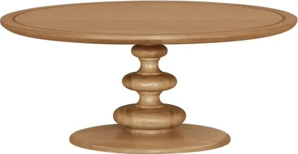 Zenric 40" Round Coffee Table, Brown