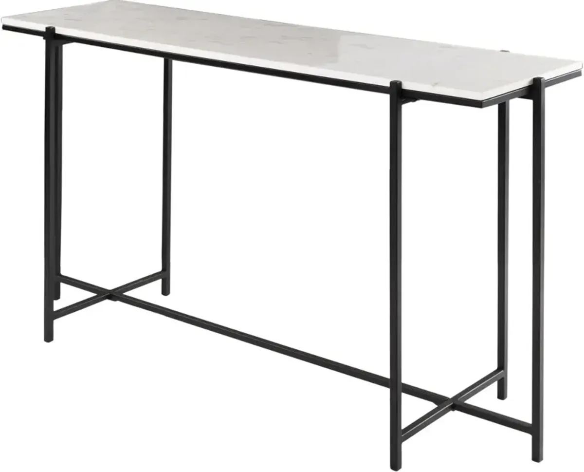 Zarina Rectangle Marble Top Console Table