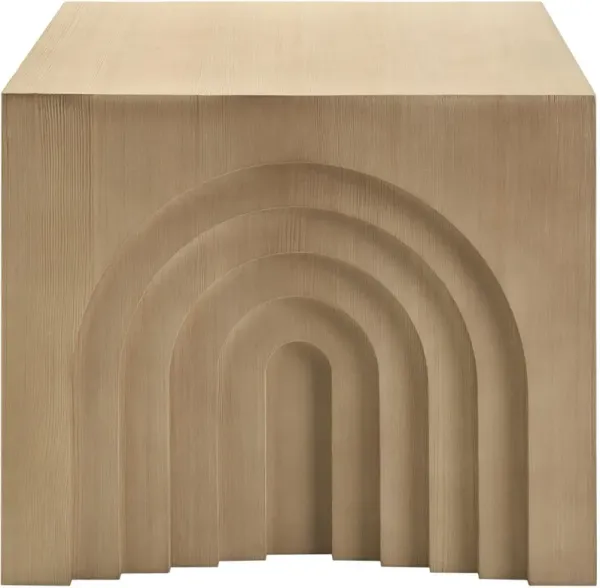 Lulea 22" Square Wooden End Table, Brown