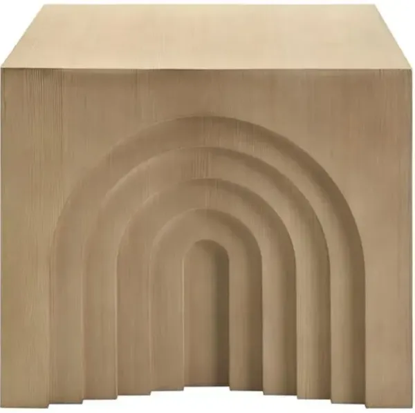 Lulea 22" Square Wooden End Table - Brown