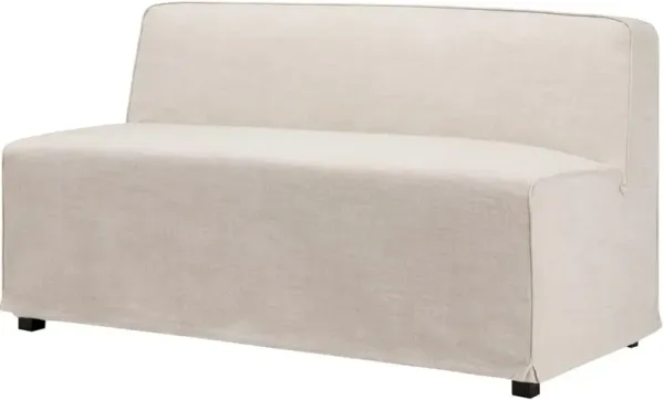 Orielle Linen Dining Bench, Hemp