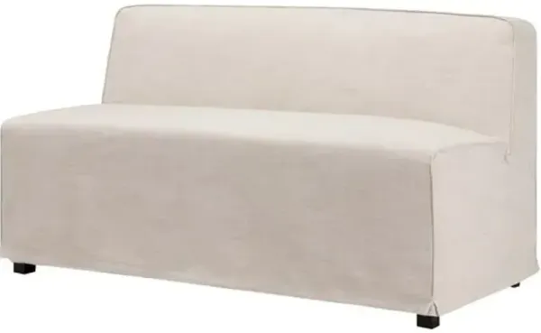 Orielle Linen Dining Bench - Hemp - Beige