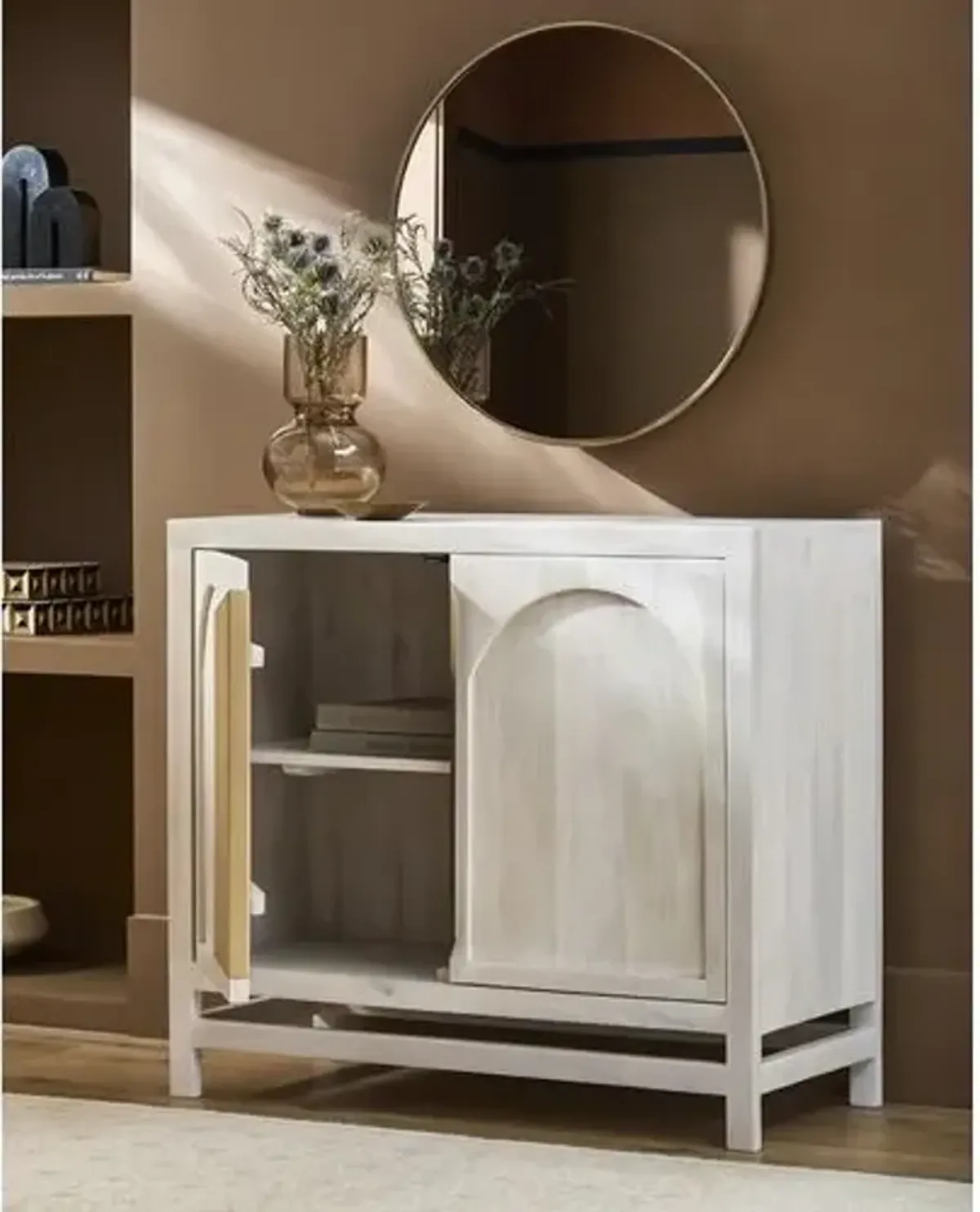 Evian 2-Door Wooden Cabinet - White