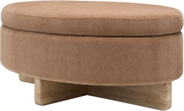 Onyxia Upholstered Wooden Base Storage Ottoman