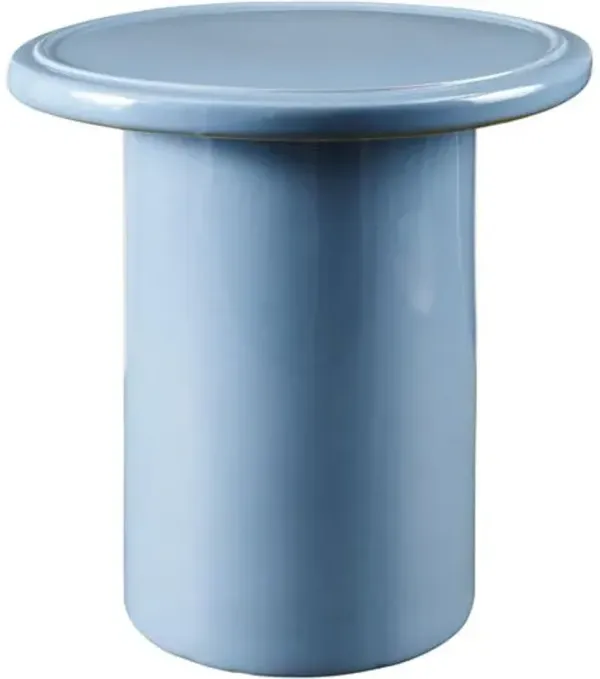 Olira Road 17" Ceramic Garden Stool - Blue-Gray