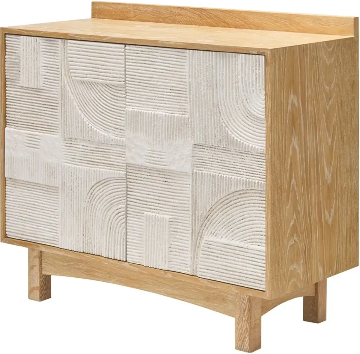 Yesela Oak Cabinet, Natural/White