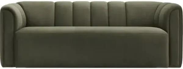 Yoselin 86" Velvet Sofa - Olive