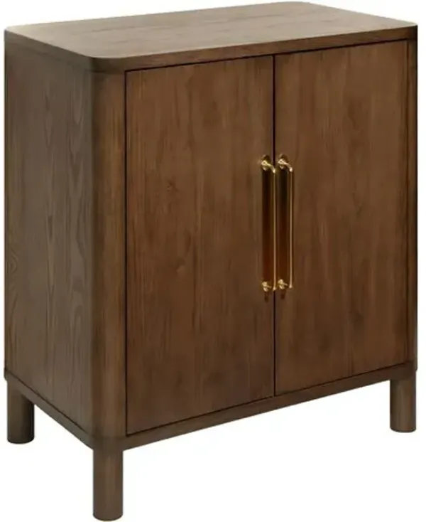 Olin 2-Door Wooden Cabinet - Brown