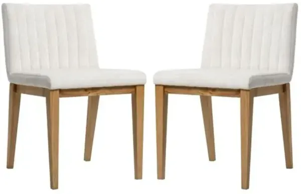 Set of 2 Nylae Upholstered Dining Chairs - White