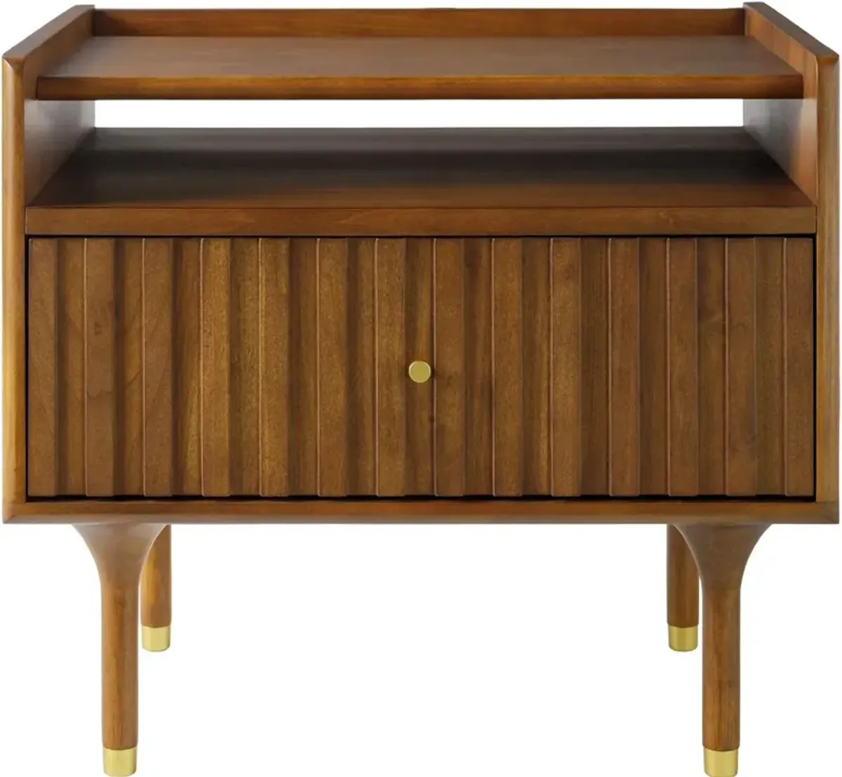Yandel 1-Drawer Nightstand, Brown