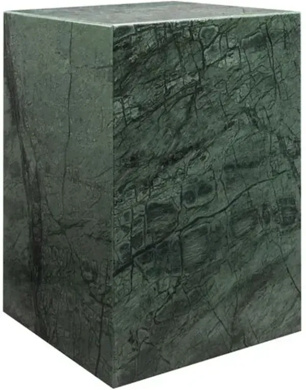 Novan 20" Marble End Table - Green