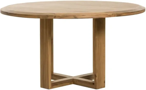Xylara 55" Round Acacia Dining Table - Natural