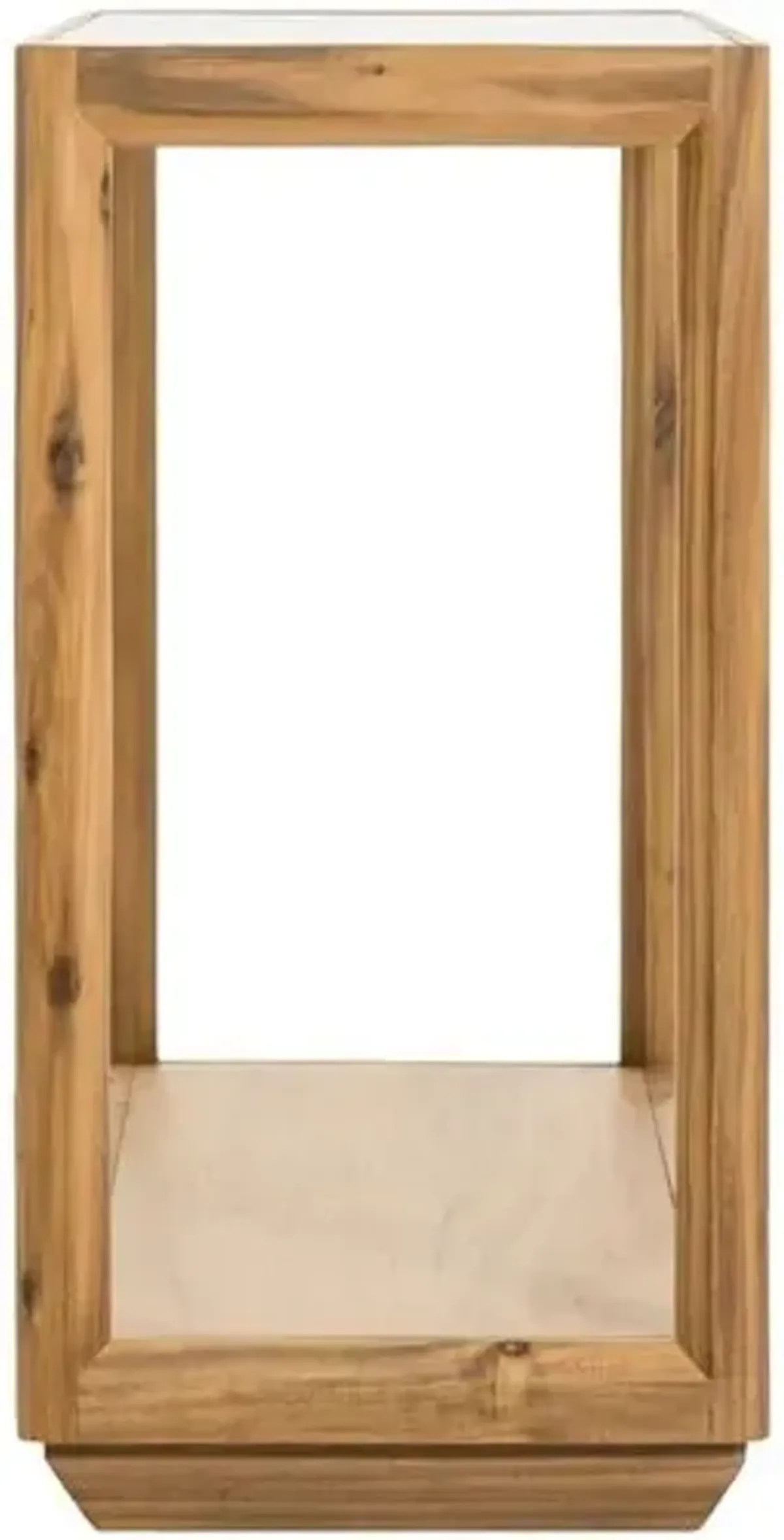 Xylara 55" Acacia/Glass Console Table - Natural - Brown