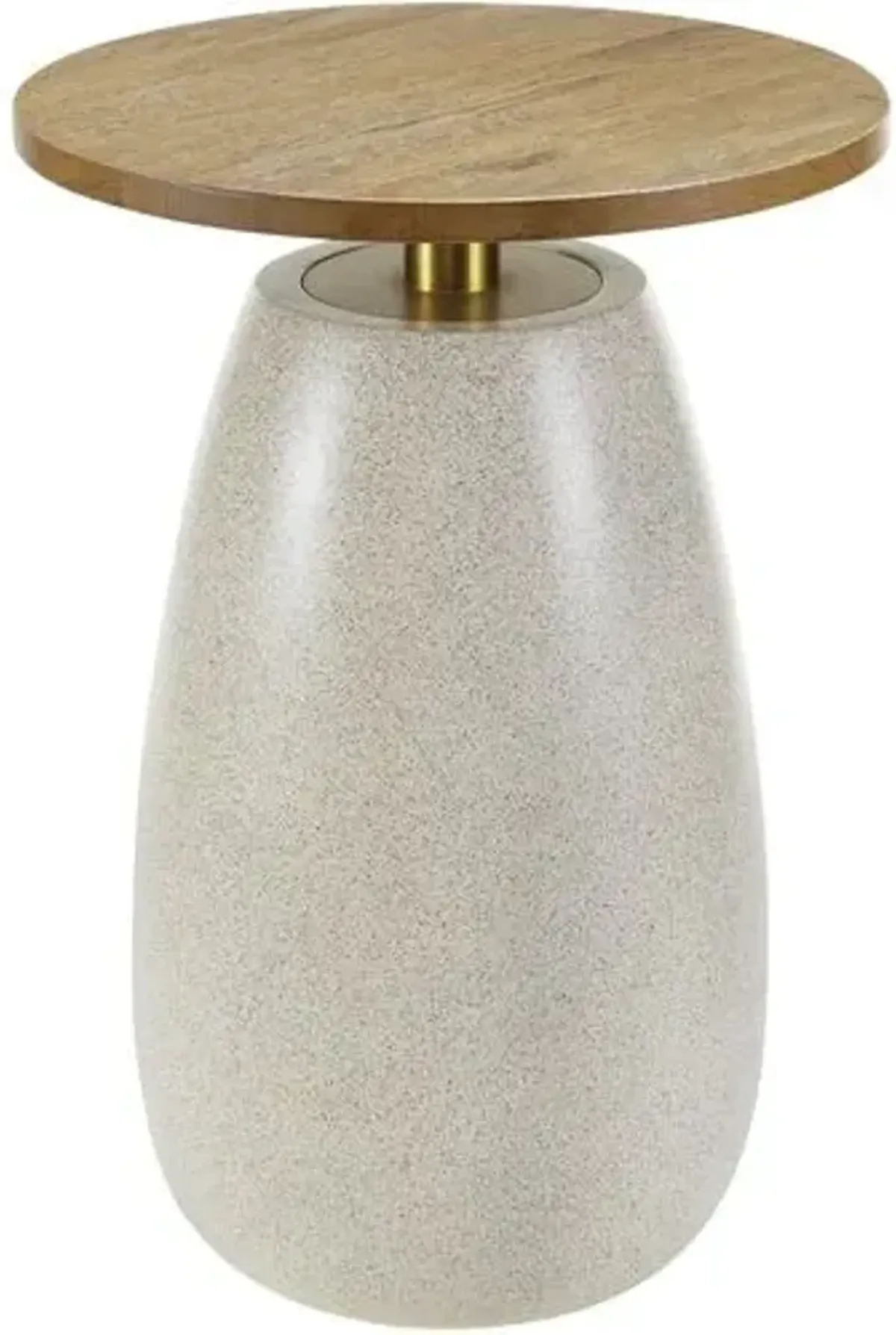 Roswen 18" Oak Speckled Resin End Table - Brown