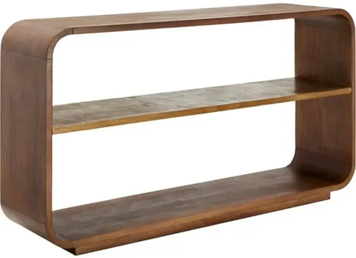 Daryn Backless Wooden Console Table - Brown