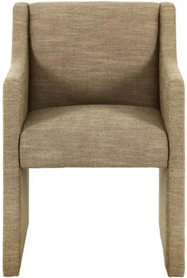 Indrik Dining Arm Chair - Brown