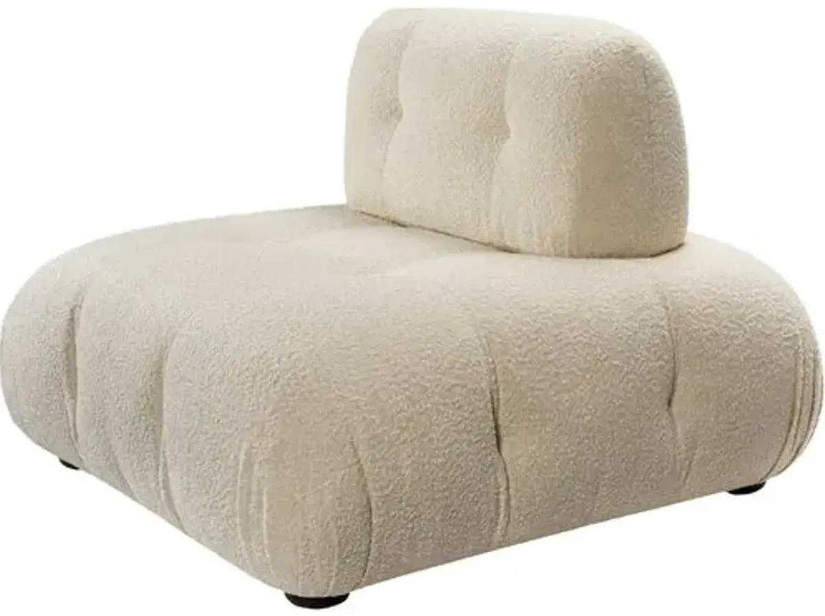 Rivelle Boucle Modular Chair - Cream - Ivory