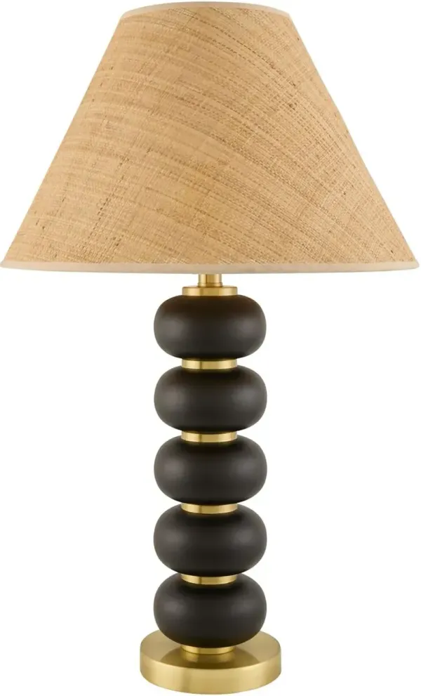 Amahlia Table Lamp - Black/Seagrass