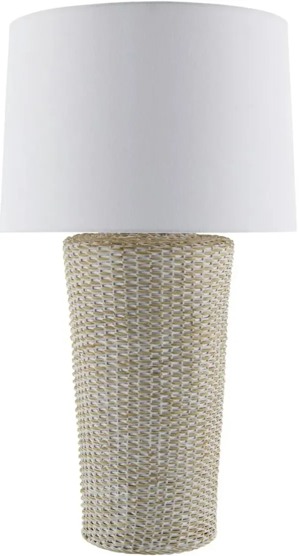 Rhonwen Rattan Table Lamp - White