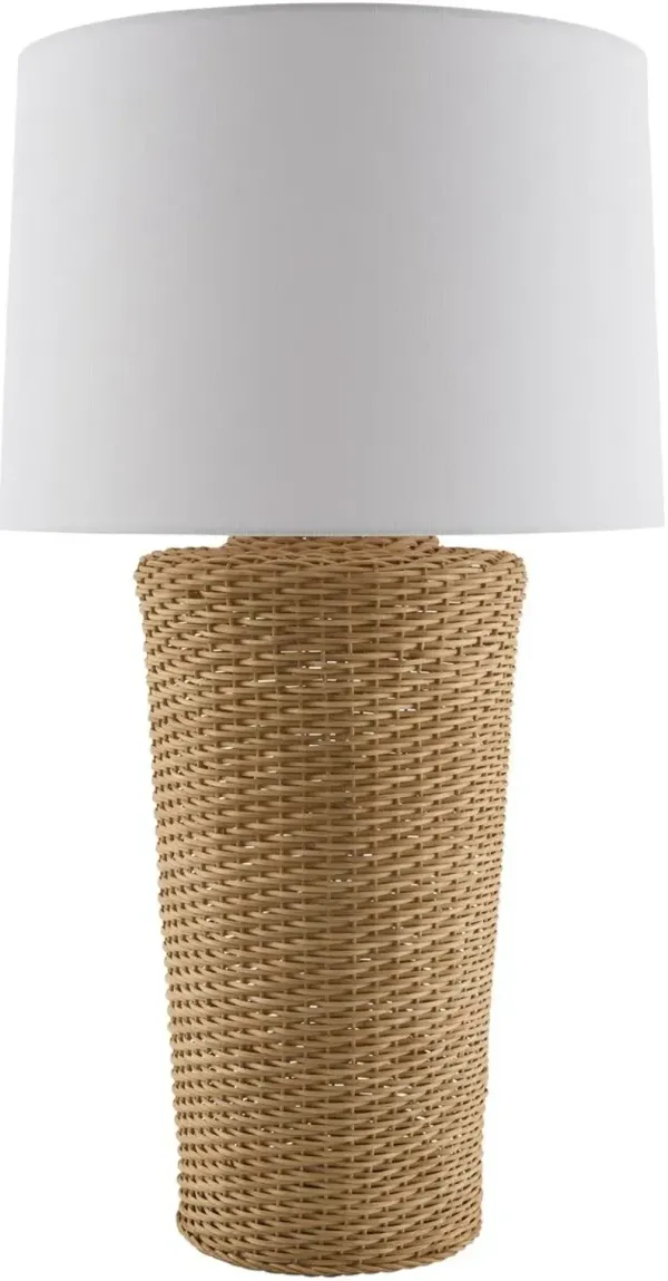 Rhonwen Rattan Table Lamp - White