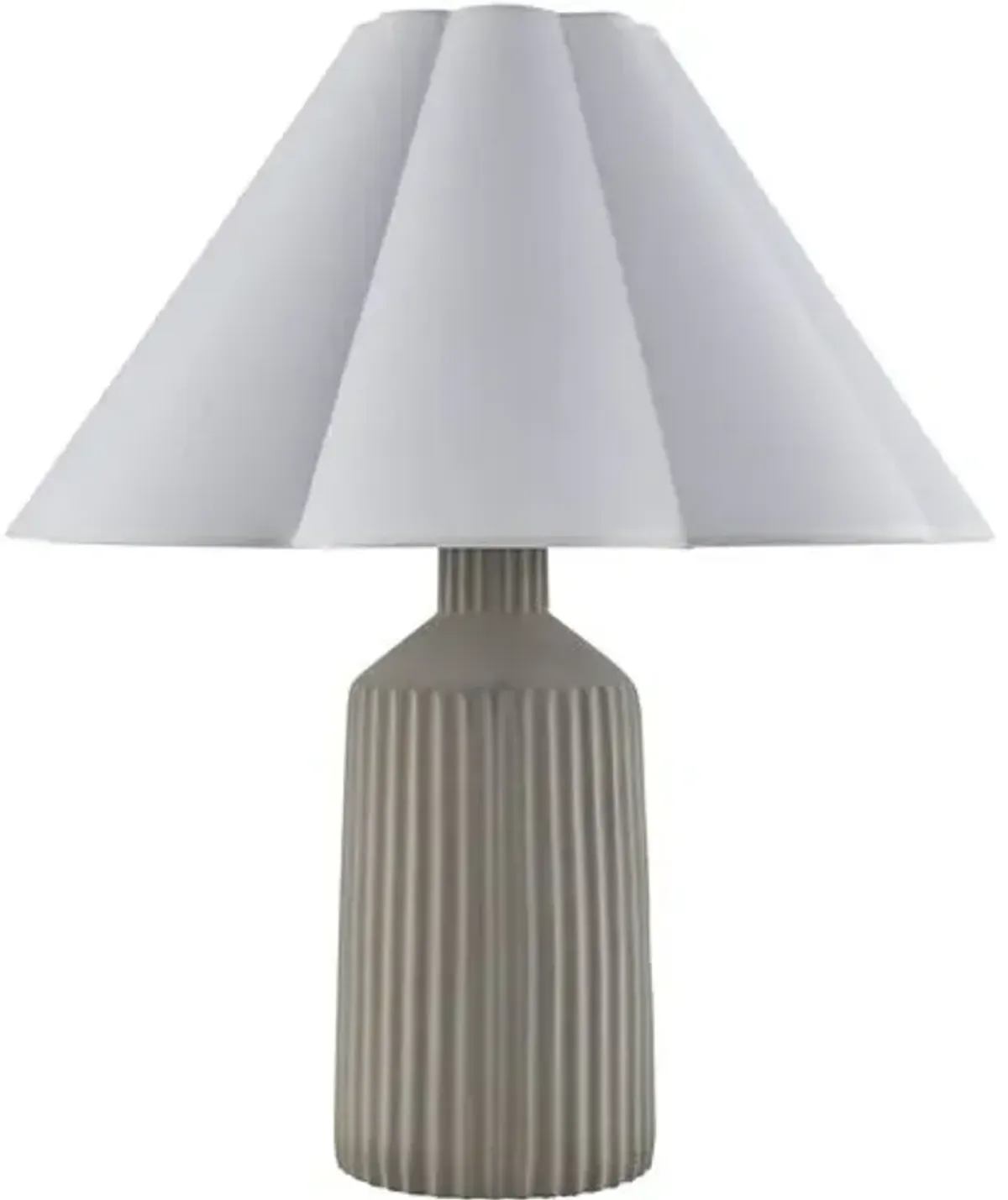 Nimue Scalloped Table Lamp - Gray
