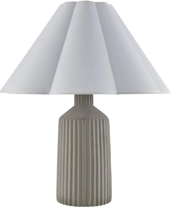 Nimue Scalloped Table Lamp - Gray