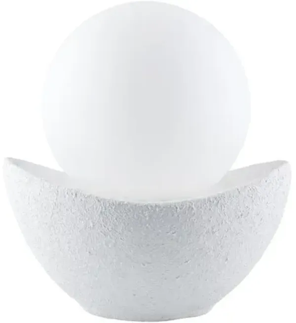 Rainer Cement Orb Table Lamp - White
