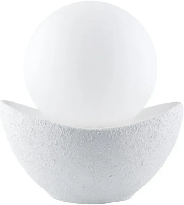 Rainer Cement Orb Table Lamp - White