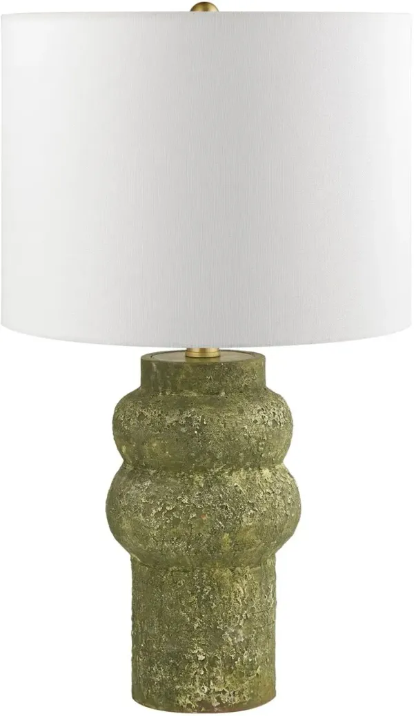 Wrenn Ceramic Cyllindrical Base Table Lamp - Green
