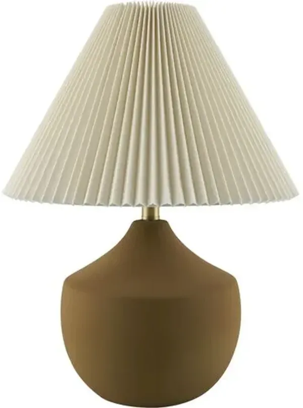 Raelynn Ceramic Table Lamp - Brown