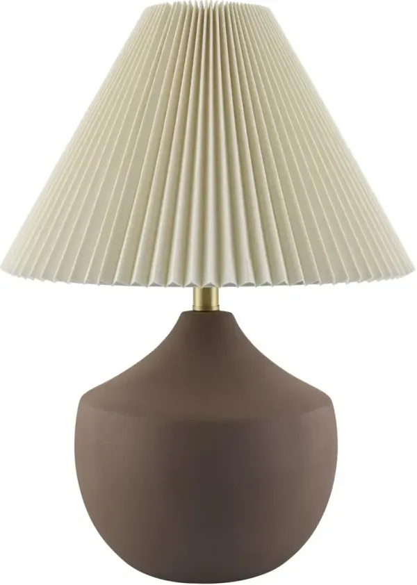 Raelynn Ceramic Table Lamp - Brown