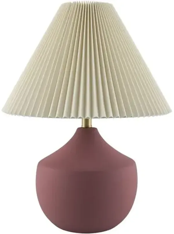 Raelynn Ceramic Table Lamp - Red
