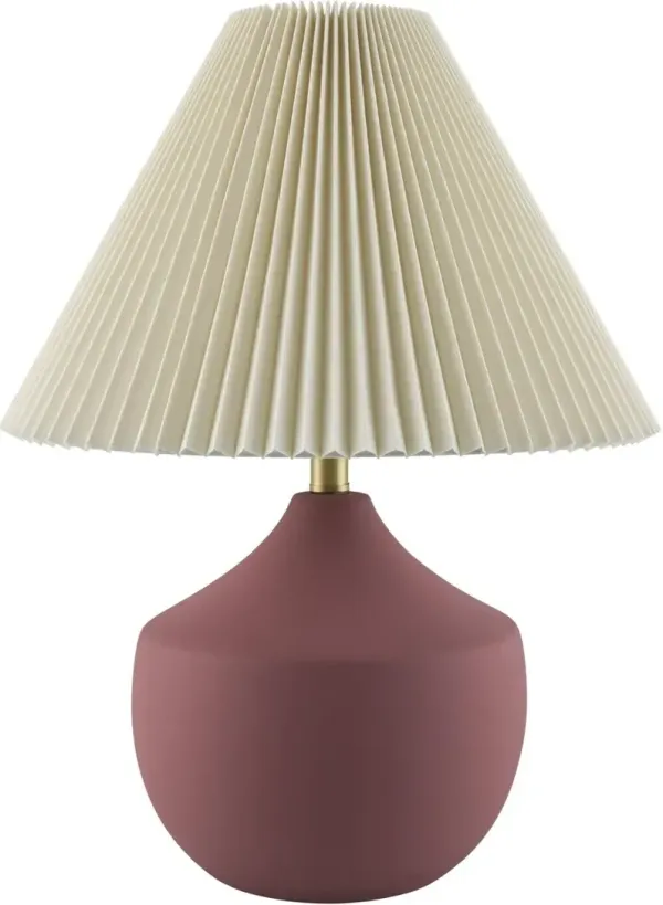 Raelynn Ceramic Table Lamp - Red