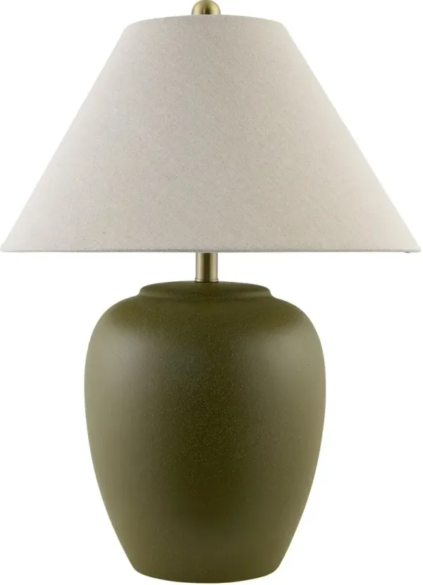 Wrenlo Ceramic Table Lamp - Green