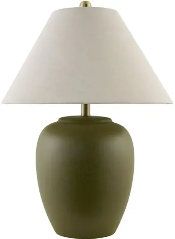 Wrenlo Ceramic Table Lamp - Green