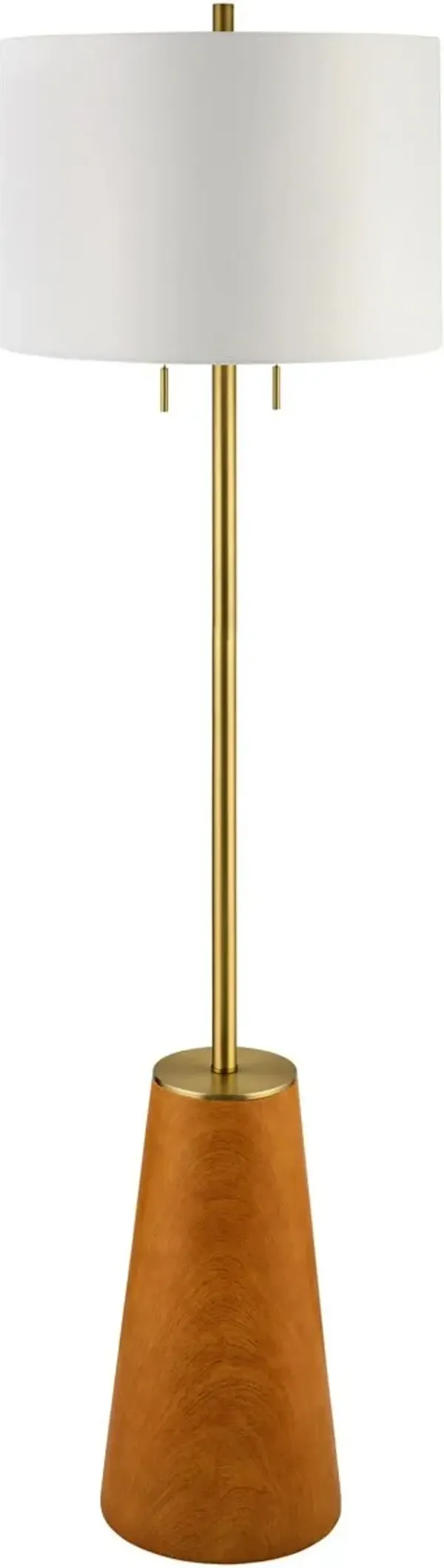 Inara Floor Lamp - Brown/Brass