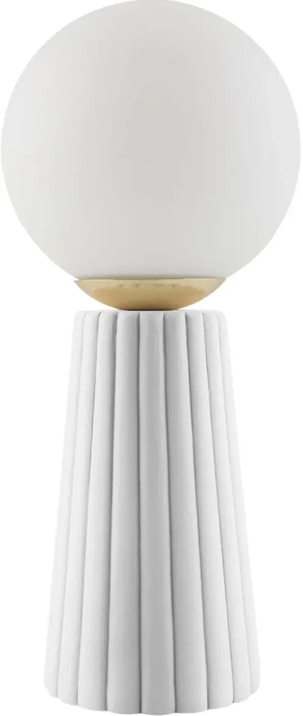 Quirin Sphere Ceramic Table Lamp - White
